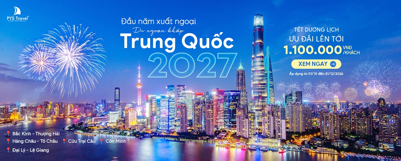 Tour Trung Quốc Tết Dương lịch 2027